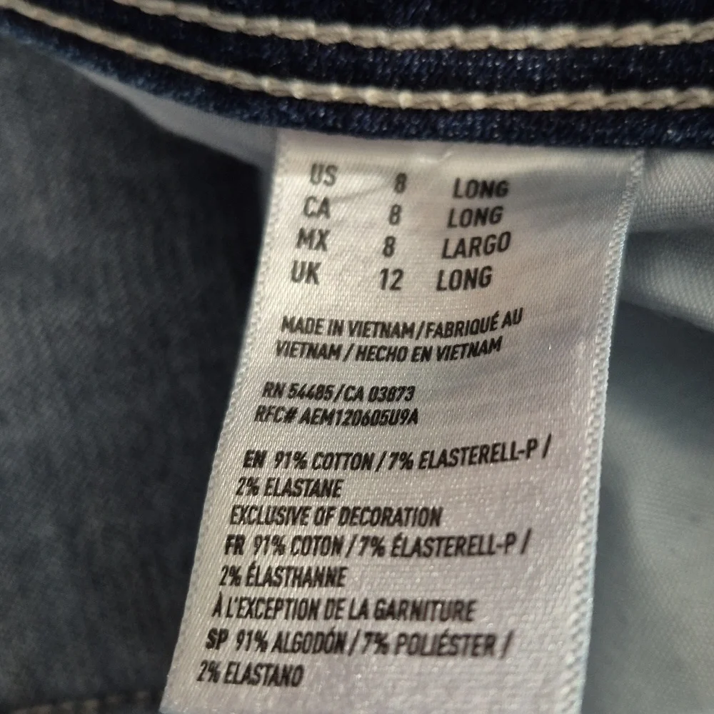 American Eagle Outfitters, Kick Boot, Womens Boot Cut Jeans, Size 8 Long. - Picture 12 of 14